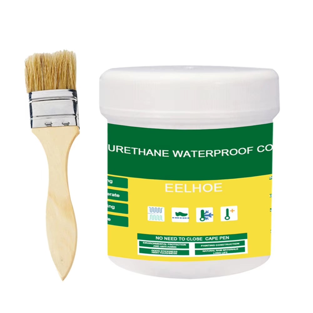 Sealant Waterproof Glue with Brush, Waterproof Invisible Paste Mighty Repair Adhesive Polyurethane Leak-Proof Coating for Home Bathroom Roof (100 grams)